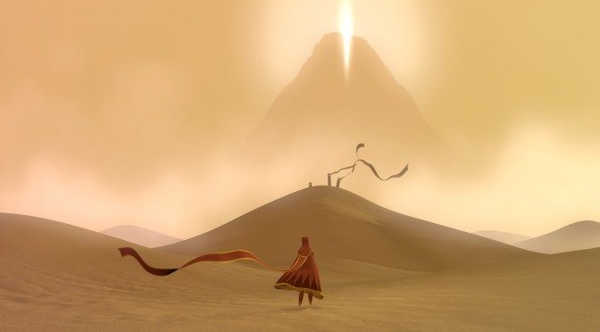 Journey como un ejemplo de videojuego artístico. 